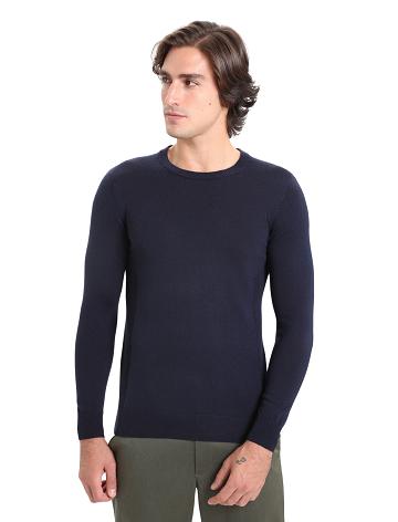 Chandails Icebreaker Merino Shearer Crewe Homme Bleu Marine | FR 1214BEXC